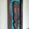 Framed Tonga Lei Tiki - Turquoise