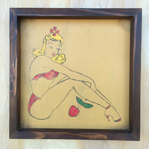 Pin Up Girl with Cherry