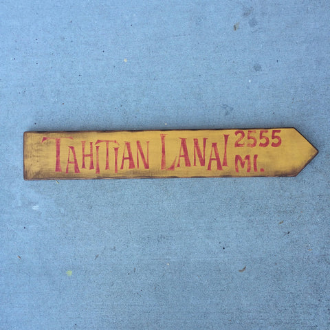 Tahitian Lanai Directional Arrow