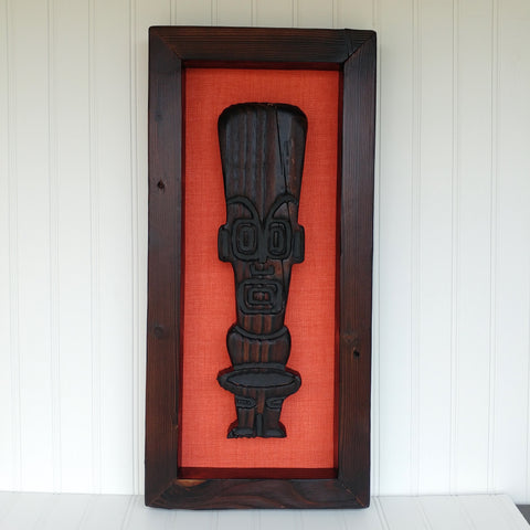 Framed Tropics Tiki - Coral