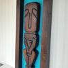Framed Tonga Lei Tiki - Turquoise