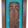 Framed Tonga Lei Tiki - Turquoise