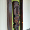 Framed Tonga Lei Tiki - Lime