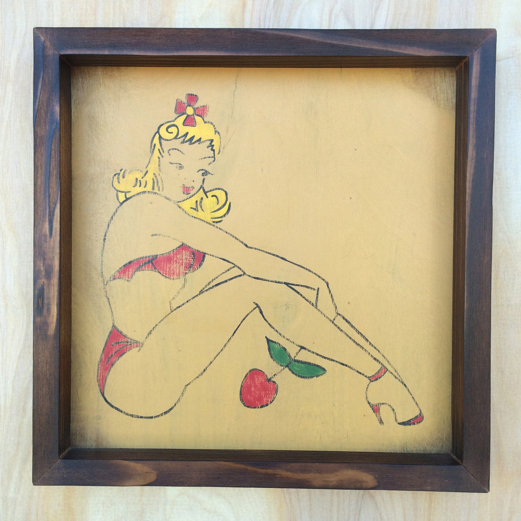 Pin Up Girl with Cherry