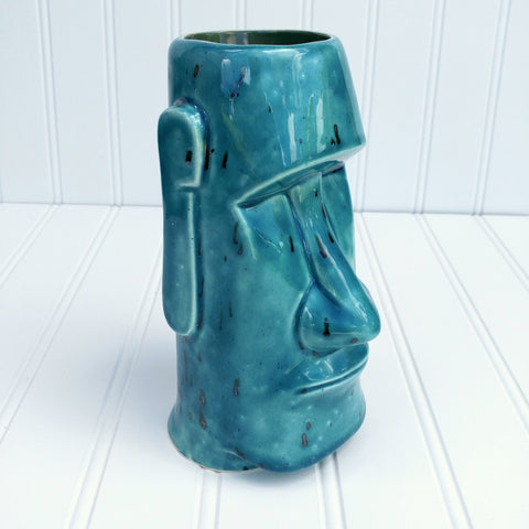 Classic Moai Tiki Mug - Spotted Turquoise