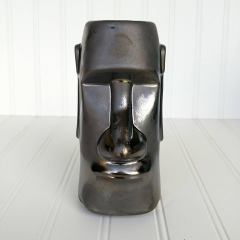 Classic Moai Tiki Mug - Tarnished Silver