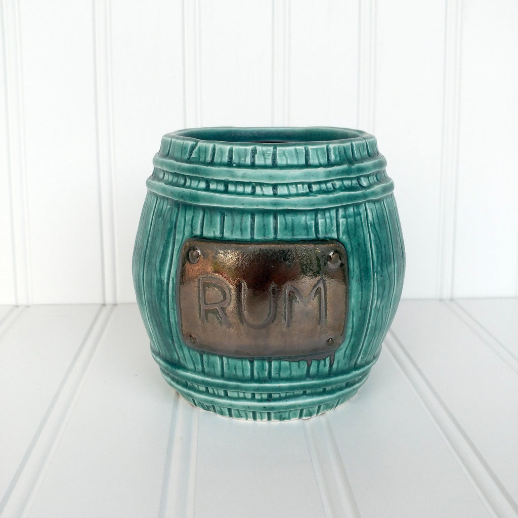 Rum Barrel Tiki Mug - Turquoise