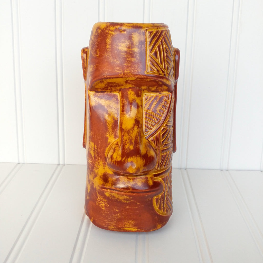 Tapa Tattoo Moai Tiki Mug - Burnt Yellow