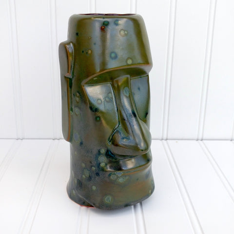 Classic Moai Tiki Mug - Moss Green
